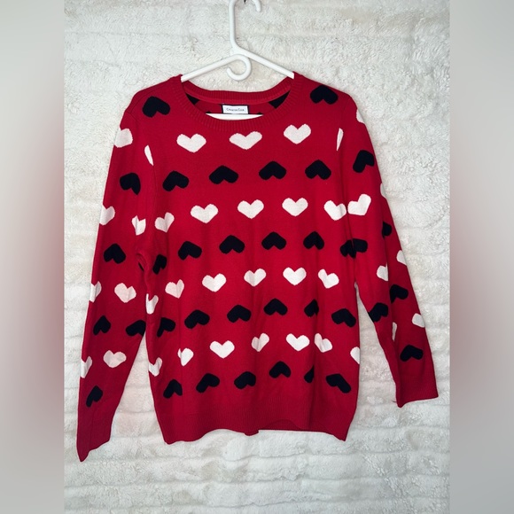 Charter Club Red Sweater CL Valentines!! - Picture 3 of 5